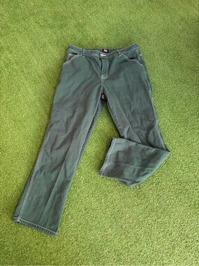 Women's Forest Green Wide Leg Jeans